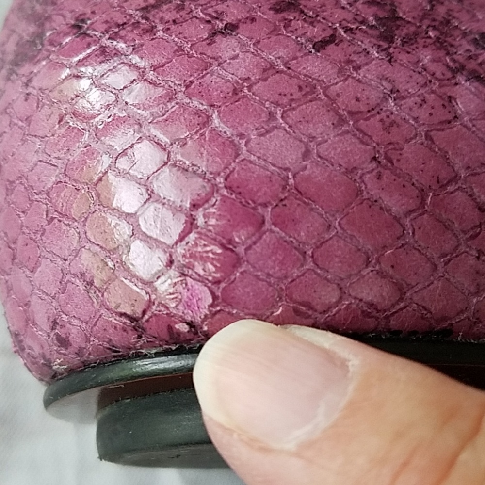 Cole Haan purple snakeskin ballet flats sz 7 - Picture 8 of 8